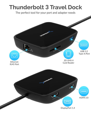 LXINDIA Dock Station Sabrent Thunderbolt 3 Travel Dock (HB-THUC)