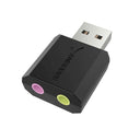 LXINDIA Sound Card SABRENT USB EXTERNAL STEREO 3D SOUND ADAPTER (BLACK)