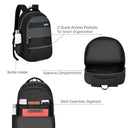 LXINDIA Bag SAFARI Quirk 30L Laptop Backpack 2 compartments (Black)