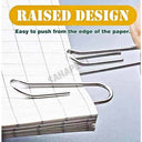 LXINDIA desk essential SAHAPECT Paper Binder Gem Metal Stainless Steel U Clip (100 Nos)