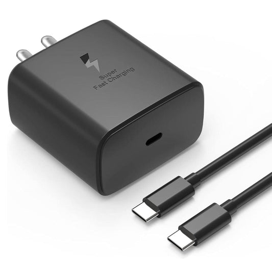 LX INDIA Mobile Charger Samsung 45W Type-C Travel Adapter & USB C Cable Combo Mobile Charger