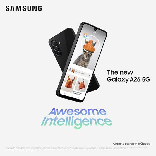 LX INDIA Mobile Phones Samsung Galaxy A26 5G (Awesome Black, 6GB, 128GB)