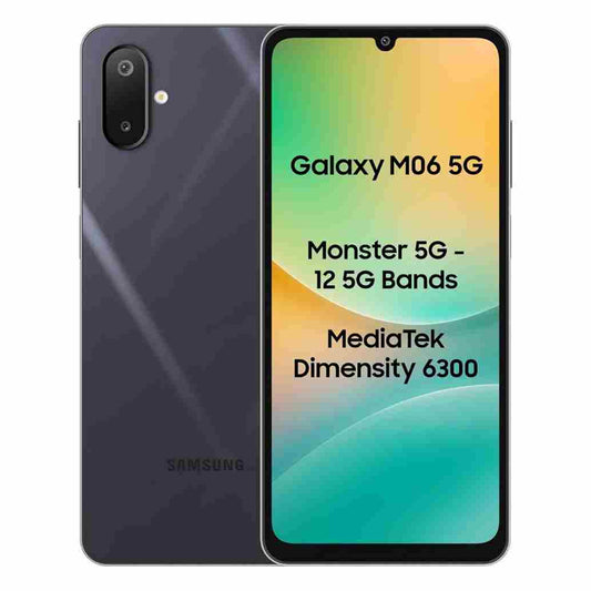 LX INDIA Mobile Phones Blazing Black Samsung Galaxy M06 5G (4GB RAM, 64GB Storage) without charger
