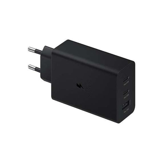 LX INDIA Mobile Charger Samsung Original 65W Tri Port,Type-C & USB-A,Super Fast Charger (Cable not Included),Black,Tablet
