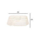 LXINDIA Disposables SANWALSA 5 Compartment Disposable Bagasse Plates Off White