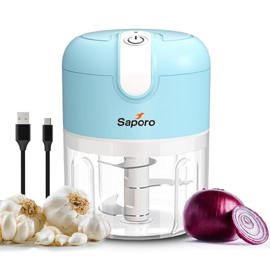 LX INDIA Chopper Saporo Strike Mini Rechargeable Vegetable Chopper for Kitchen (Blue)
