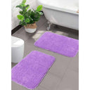 LXINDIA mats SARAL HOME EASY LIVING Saral Home Microfiber Bath Mat Pack Of 2 (Purple)