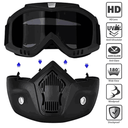 LXINDIA Goggles SARTE TPU Goggle Mask With Adjustable Strap (Black)