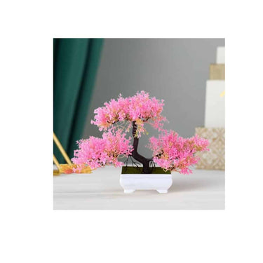 LXINDIA Plants SATYAM KRAFT 1 Pc Artificial Bonsai Flower Tree with Designer Pot