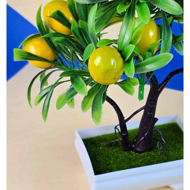 LXINDIA Plants SATYAM KRAFT 1 PC Artificial Lemon Bonsai Tree