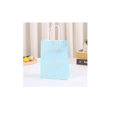 LXINDIA Bag SATYAM KRAFT 4 Pcs Golden Boarder Floral Print Gift Bags with Handle