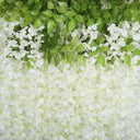 LXINDIA Plants SATYAM KRAFT 6 Pcs Artificial Wisteria Vine White