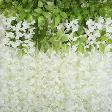 LXINDIA Plants SATYAM KRAFT 6 Pcs Artificial Wisteria Vine White