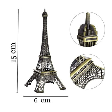 LXINDIA Show Piece SATYAM KRAFT Metal Eiffel Tower Antique Vintage Statue