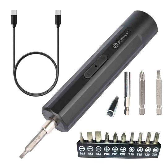 LXINDIA screw drivers Sceptre Cordless Electric Screwdriver 3.6V, USB-C Rechargeable, 3Nm Torque, LED Light,