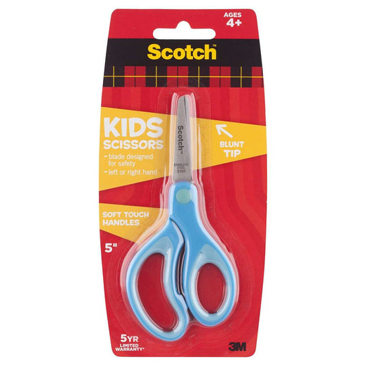LX INDIA scissors Scotch Stainless Steel Soft Grip Blunt Tip Kid safe Scissor(Color may vary)
