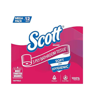 LXINDIA Wipes Scott 3 Ply Toilet Paper Tissue Roll