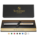 LXINDIA Pens Scriveiner Chrome Rollerball Pen Silver with Gold