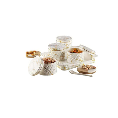 LXINDIA Containers SELVEL Air Tight Container Set 430ml (4 Pieces, Polypropylene) (White)