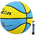 LXINDIA Basket Ball Senston Basketball 29.5 Leather Basketbal Size 7   Yellow Blue