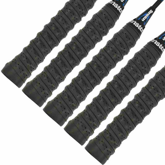 LX INDIA Batminton Grip Senston New Racket Grip Anti Slip Perforated Super Absorbent Tennis Overgrip Badminton Overgrip  5 Pack Black