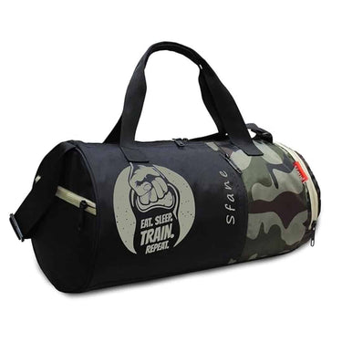 LXINDIA Gym Bags Sfane Polyester Army Black Gym Bag