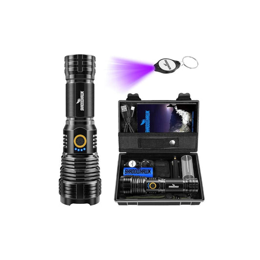 LX INDIA Hiking and Adventure Equipment Shadowhawk Led Torch Light Rechargeable Torch Light for Trekking Hunting Emergency