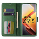 LXINDIA Protection Covers SHINESTAR iQOO Z9s 5G Flip Back Cover (Green)