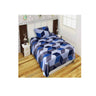 LXINDIA Cloth and Sheets Shivi Creation Blue Grey Zigzag Supersoft Single Bedsheet