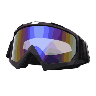 LXINDIA Goggles ShopiMoz Motorcycle Eyewear Helmet Goggles (Rainbow Color)