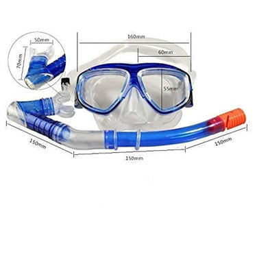 LXINDIA Swimming Kit SHREVI Swimming Mask Diving Goggles with Silicone Breathing Tube Snorkel Set