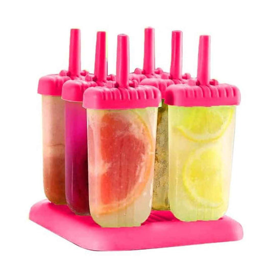 LX INDIA Ice cream makers and Moulds Shuban Plastic Popsicle Mould Pink (1 Pack)