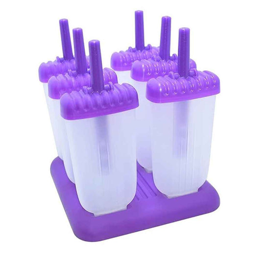 LX INDIA Ice cream makers and Moulds Shuban Plastic Popsicle Mould Purple (1 Pack)1