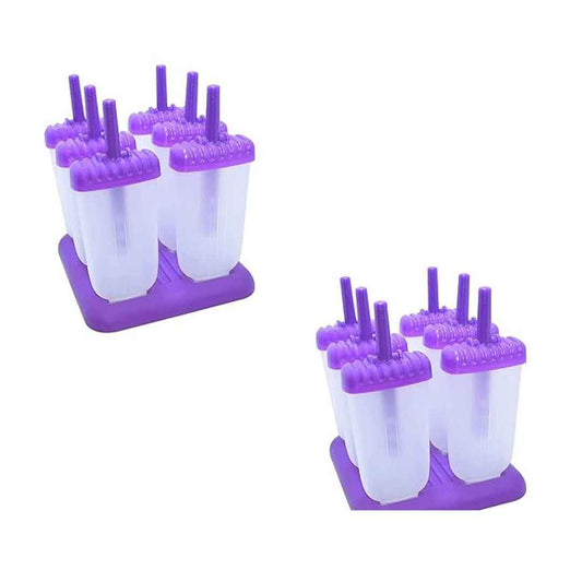 LX INDIA Ice cream makers and Moulds Shuban Plastic Popsicle Mould Purple (Pack of  2)