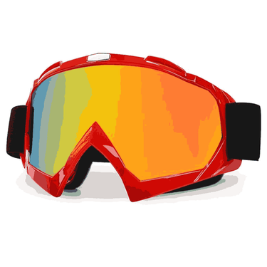 LXINDIA Goggles Shutuan Motorcycle Goggles (Red frameand color lens)