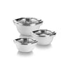 LXINDIA Hot Pot SignoraWare Royal Bliss Casserole with Glass Lid and Steam Vent Hotpot set of 3 (White)