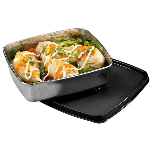 LXINDIA Containers Signoraware Smart N Slim Steel 400ml Container Black