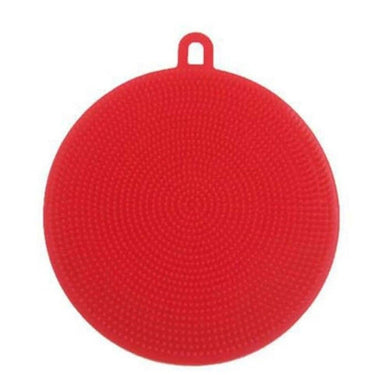 LXINDIA Scrubber Silicone Dish Scrubber Red Soft and Scratch Free