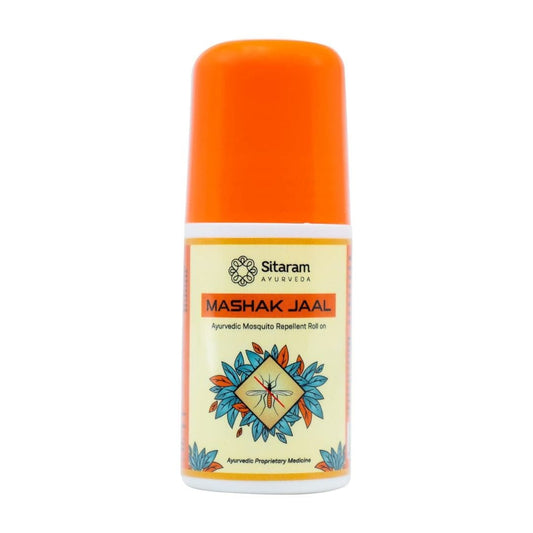 LX INDIA Mosquito Repellent Fabric-Roll on Sitaram Ayurveda MASHAK JAAL ROLL ON 50 Grm Mosquito Repellent
