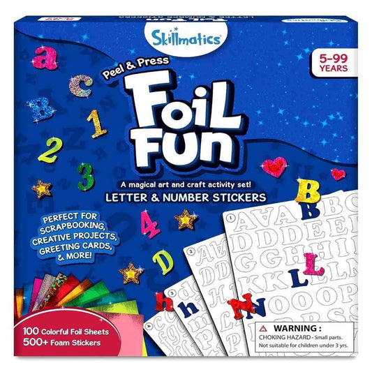 LX INDIA BOARD GAME Skillmatics Foil Fun - Letter & Number Stickers, Mess-Free Art, Project Kits, DIY Colorful Creative Activity
