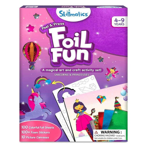 LX INDIA BOARD GAME Skillmatics Foil Fun - Unicorns & Princesses, No Mess Art for Kids, Craft Kits & Supplies, DIY Creative Activity, Travel Toys