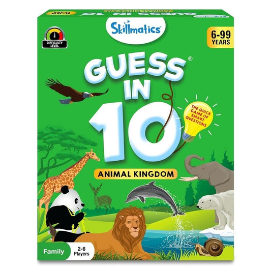 LX INDIA BOARD GAME Skillmatics Guess in 10 Animal Kingdom, Perfect for Boys, Girls, Kids, Teens, Adults Who Love Animal Card Games