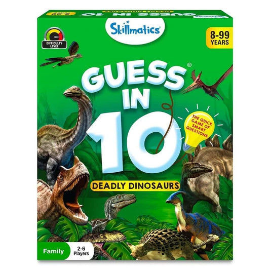 LX INDIA BOARD GAME Skillmatics Guess in 10 Dinosaurs, Perfect for Boys, Girls, Kids, and Families Who Love Card Games