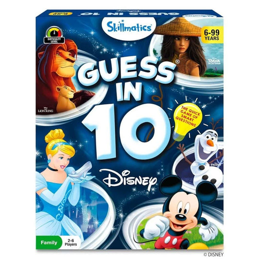 LX INDIA BOARD GAME Skillmatics Guess in 10 Disney, Card Game for Girls, Boys, Kids, Teens