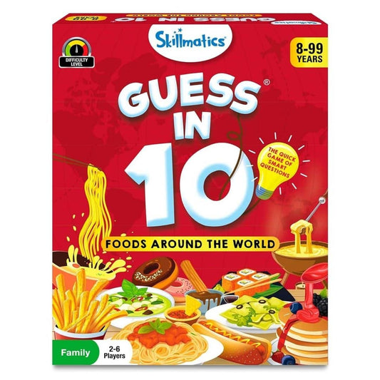 LX INDIA BOARD GAME Skillmatics Guess in 10 Foods Around the World, Card Game for Boys, Girls, and Kids Who Love Educational Travel Toys