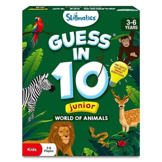 LX INDIA BOARD GAME Skillmatics Guess in 10 Junior World of Animals, Gifts for Kids, Boys, Girls Who Love Board Games