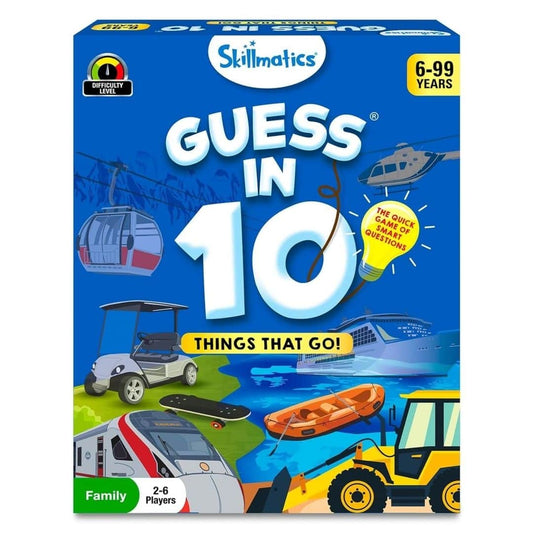 LX INDIA BOARD GAME Skillmatics Guess in 10 Things That Go, Perfect for Boys, Girls, Kids Who Love Card Games, Educational Toys