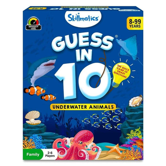 LX INDIA BOARD GAME Skillmatics Guess in 10 Underwater Animals, Perfect for Boys, Girls, Kids, and Families Who Love Card Games, Toys