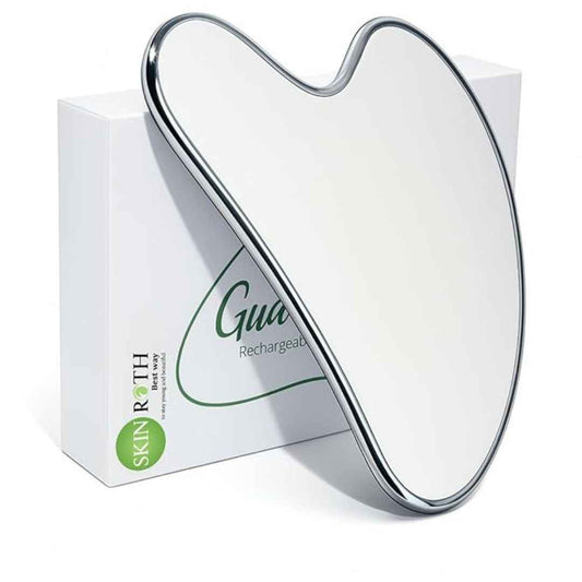 LX INDIA Face Massager SKINROTH® Premium 420 Grade Stainless Steel Gua Sha (Metallic)