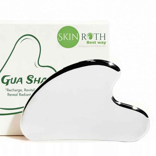 LX INDIA Face Massager SKINROTH Stainless Steel Gua Sha (Steel Metallic-grey)